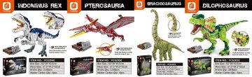 dinozaury firmy Forange kompatybilne z LEGO
