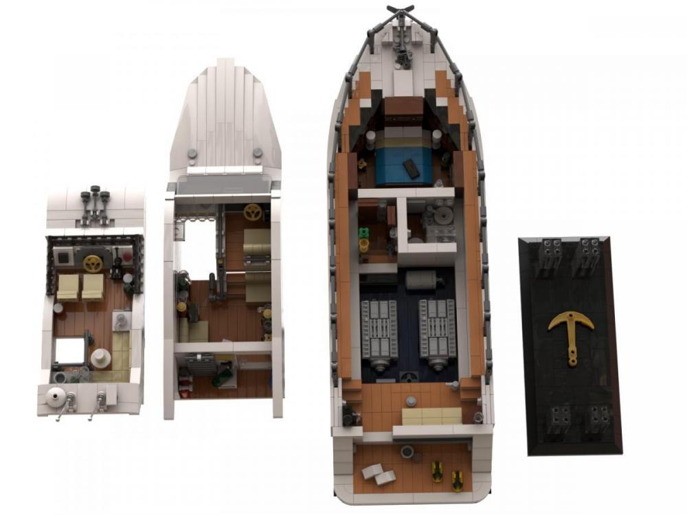 Jacht motorowy z klocków lego (2)