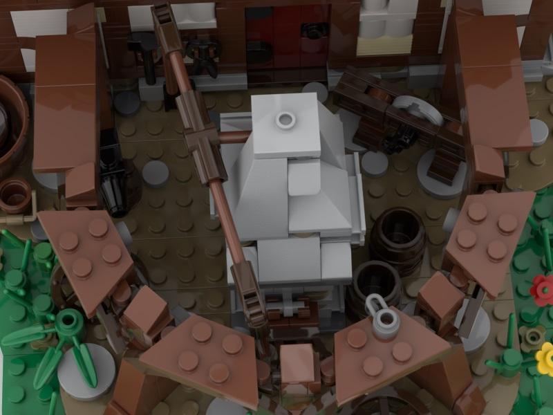 Kuźnia średniowieczna z klocków kompatybilnych z LEGO