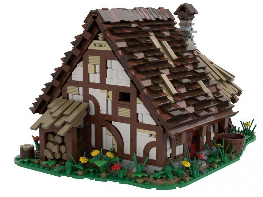 Kuźnia średniowieczna z klocków kompatybilnych z LEGO