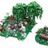 Średniowieczna sceneria z klocków kompatybilnych z LEGO