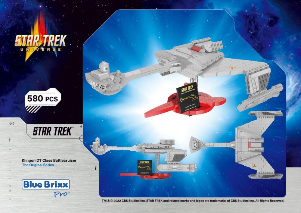 Star Trek Klingon D7 class battlecruiser średni zestaw klocki kompatybilne z LEGO