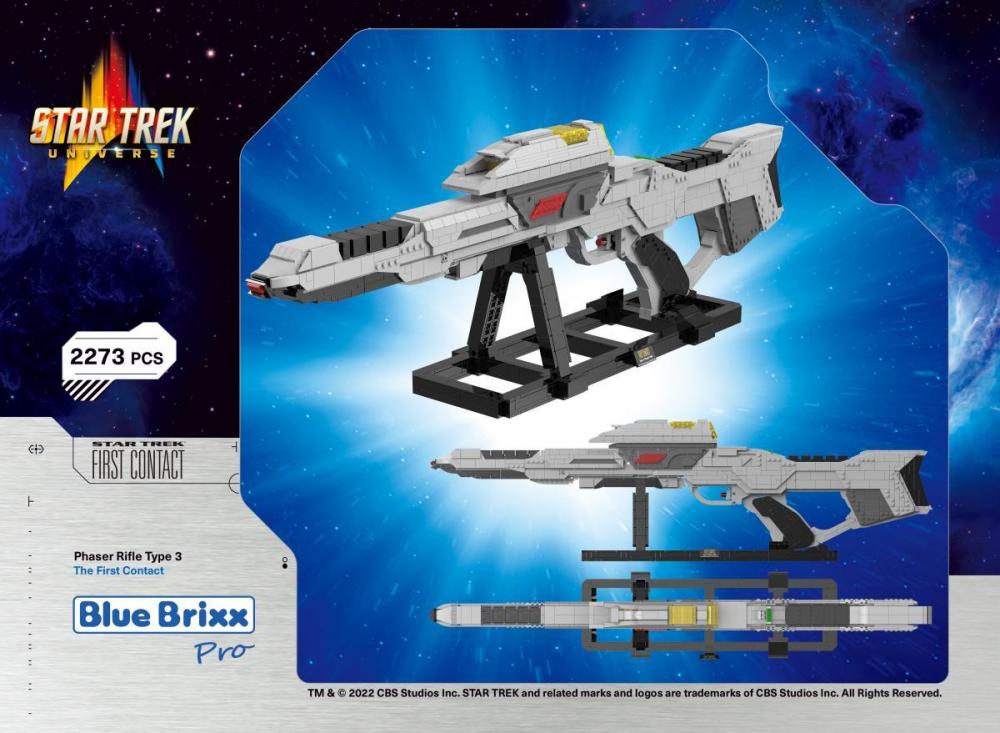 Star Trek Phaser Rifle Type 3 The First Contact oficjalny zestaw z klocków kompatybilnych z LEGO!