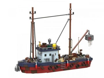 Stary kuter rybacki – łódź rybacka z klocków kompatybilnych z LEGO