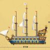 Alternatywa LEGO: Statek trójmasztowiec „The Sun” królewskiej marynarki wojennej z 28 armatami z klocków