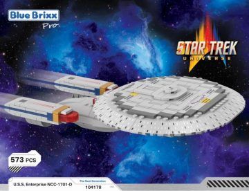 Star Trek USS Enterprise NCC-1701-D średni zestaw klocki kompatybilne z LEGO