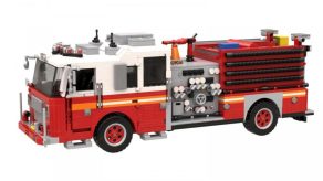 Amerykański wóz strażacki, NYFD z klocków kompatybilnych z LEGO