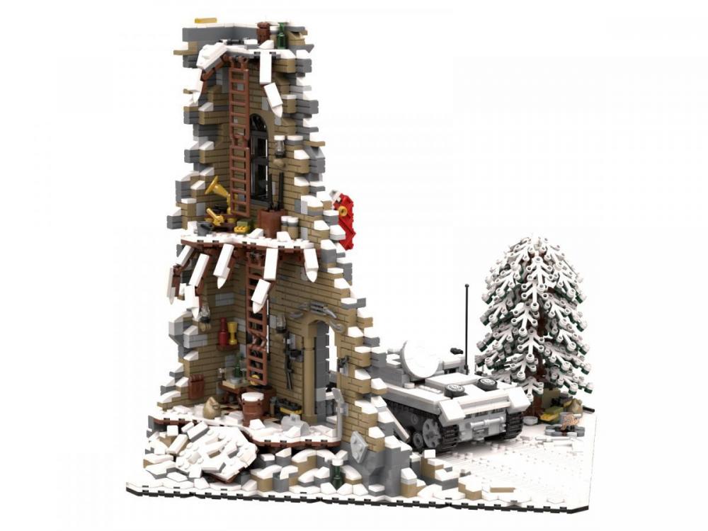 Bitwa pod Stalingradem diorama z klocków kompatybilnych z LEGO