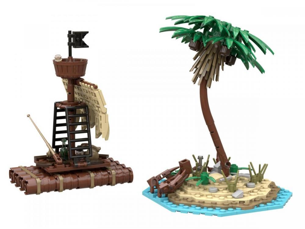 Wyspa piratów Wysepka z tratwą Pirates Island zamiennik LEGO