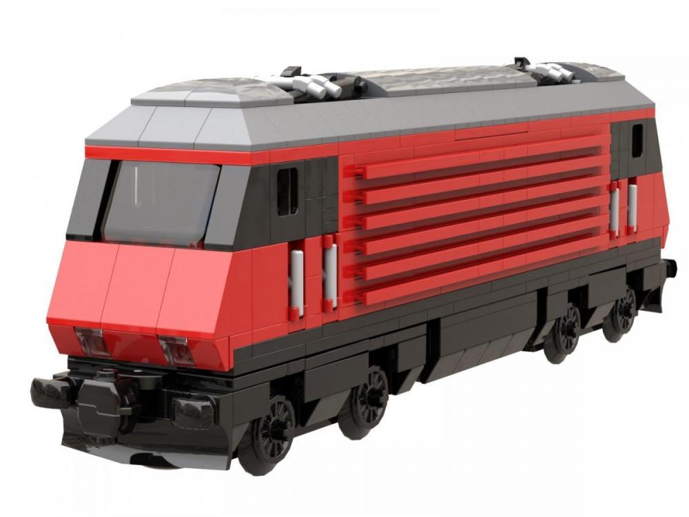 Lokomotywa elektryczna SBB CFF FFS EuroCity Szwajcaria z klocków kompatybilnych z LEGO