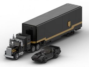 Nieustraszony ciężarówka z samochodem KITT model zamiennik LEGO