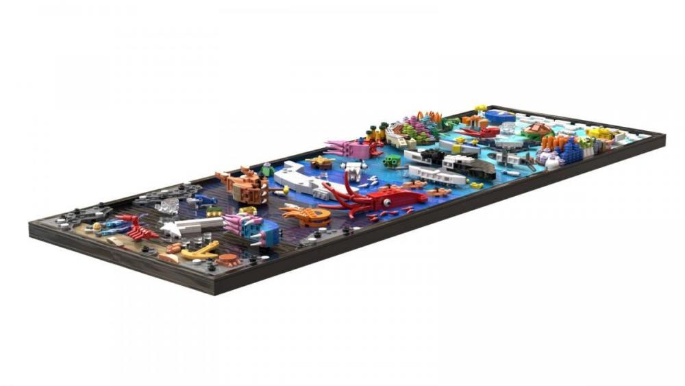 Obraz 3D Ocean z klocków kompatybilnych z LEGO