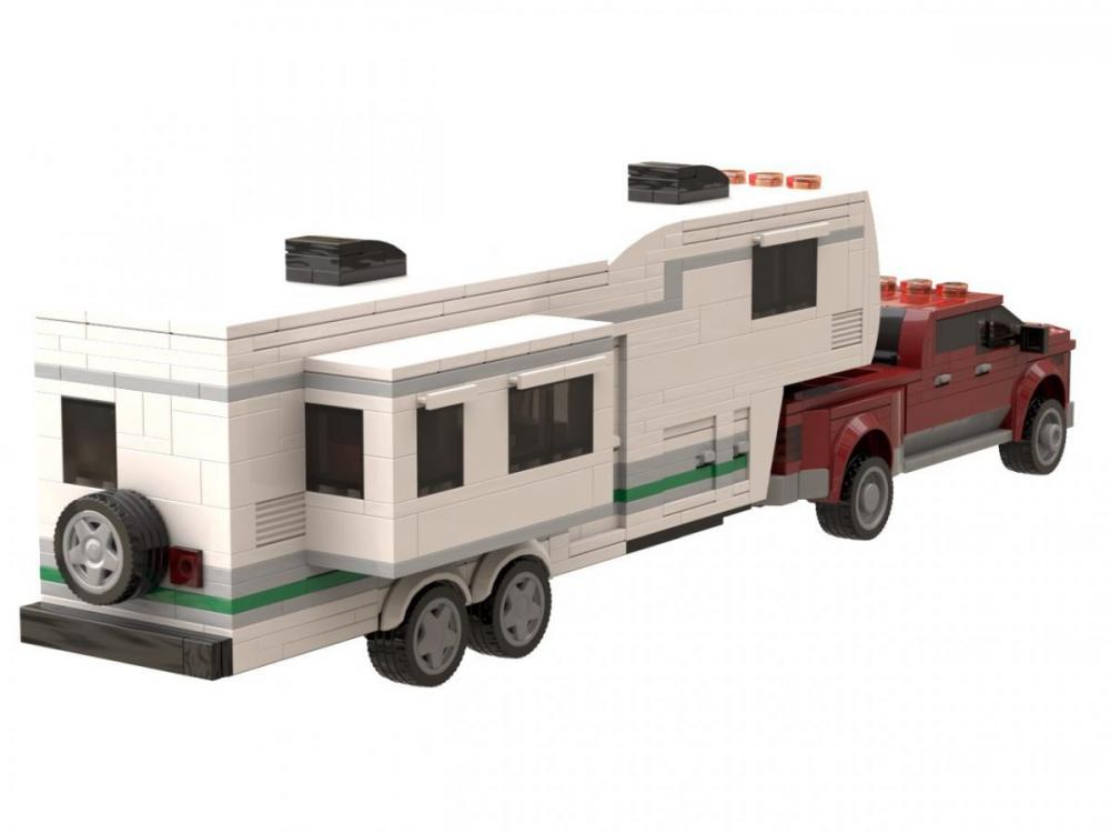 Pick up z przyczepą kempingową alternatywa LEGO