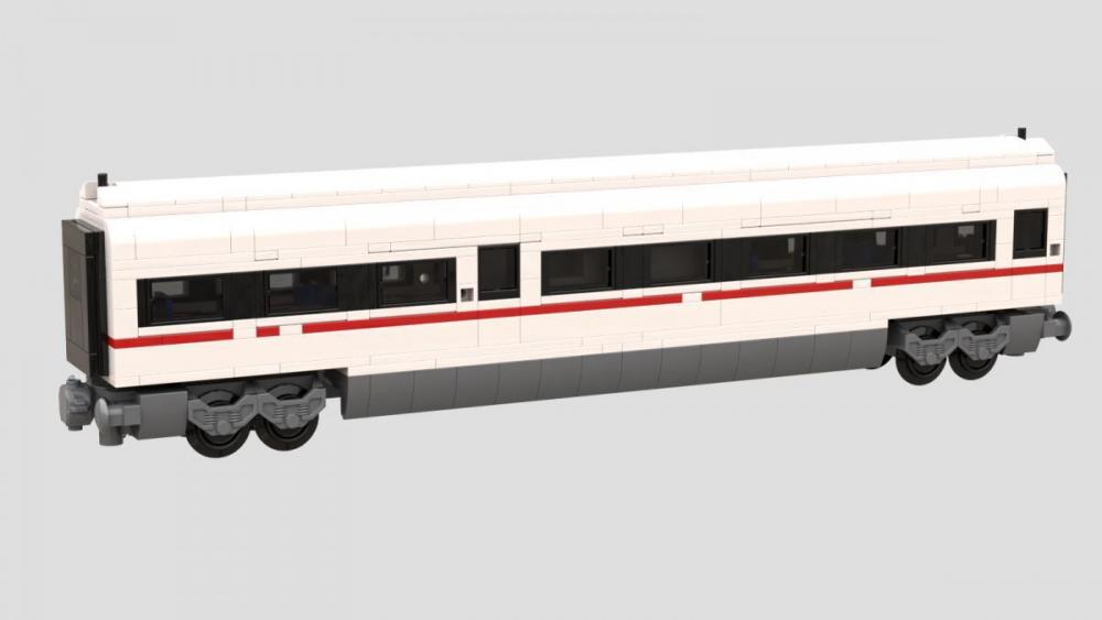 Pociąg Intercity zamiennik LEGO Wagon restauracyjny biało czerwony