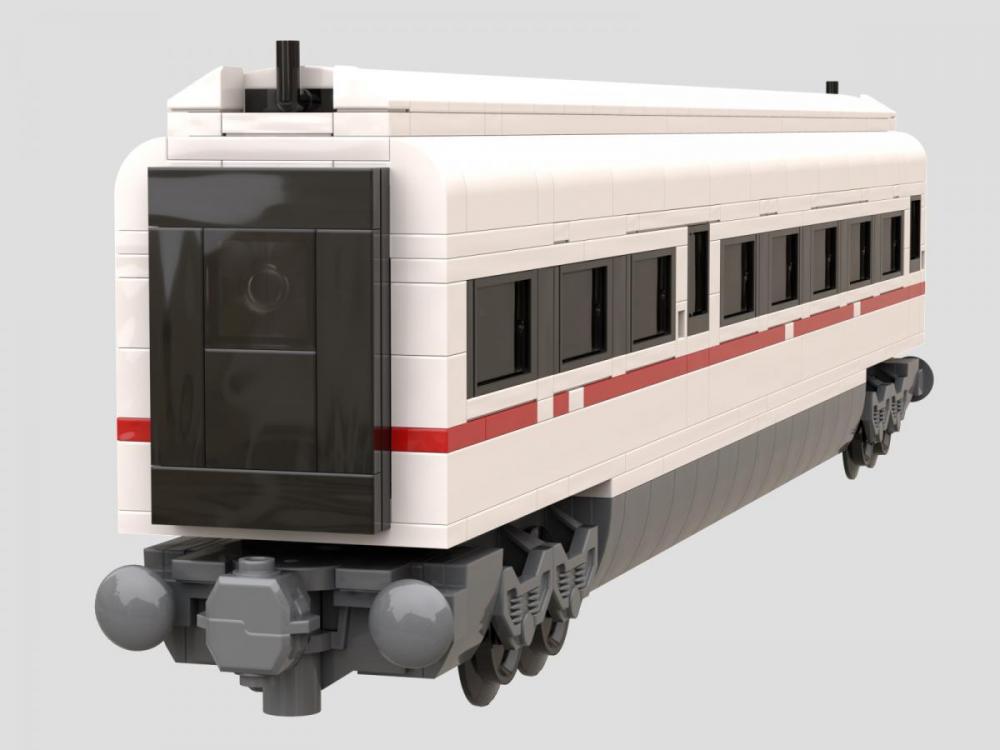 Pociąg Intercity zamiennik LEGO Wagon restauracyjny biało czerwony