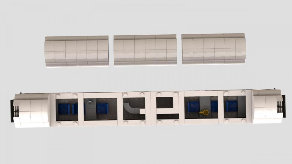 Pociąg Intercity zamiennik LEGO Wagon restauracyjny biało czerwony