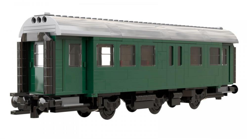 Przebudowany wagon 2. klasy z przedziałem bagażowym 8W zamiennik LEGO