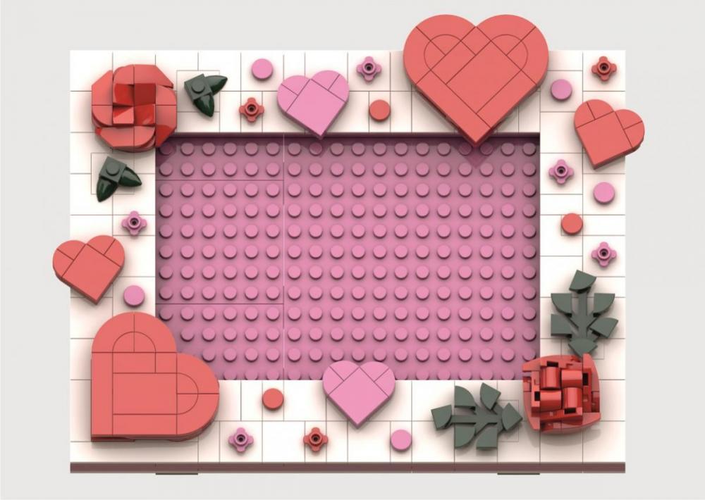 Ramka do zdjęć LOVE zamiennik LEGO