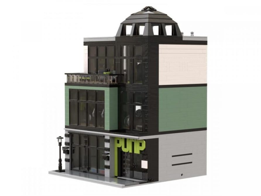 Siłownia Pump budynek modułowy z klocków kompatybilnych z LEGO