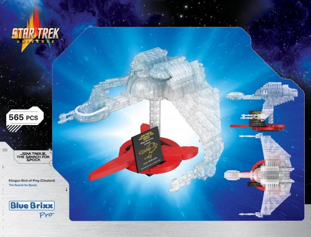 Star Trek Klingon Bird-of-Prey Cloaked średni zestaw klocki kompatybilne z LEGO