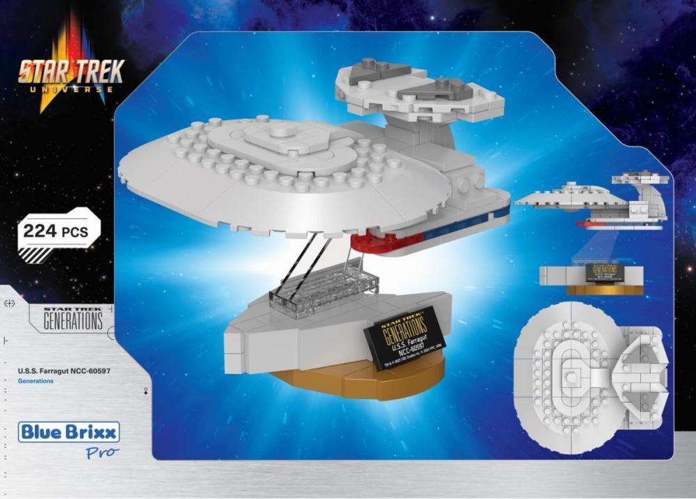 Star Trek USS Farragut NCC-60597 mały zestaw z klocków kompatybilnych z LEGO