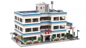 Duży szpital z klocków kompatybilnych z LEGO – budynek modułowy
