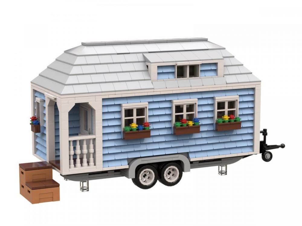 Alternatywa LEGO Tiny house - mobilny dom na kółkach