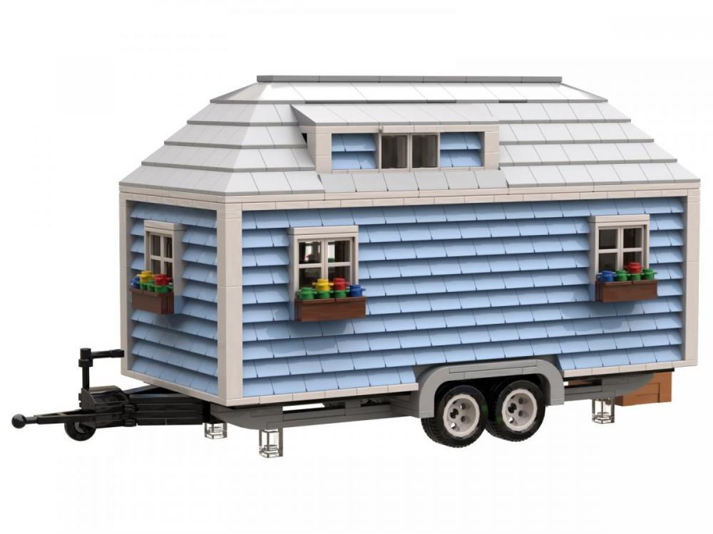 Tiny house alternatywa LEGO - mobilny dom na kółkach