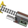 Waga kolejowa z miernikiem załadunku z klocków kompatybilnych z LEGO