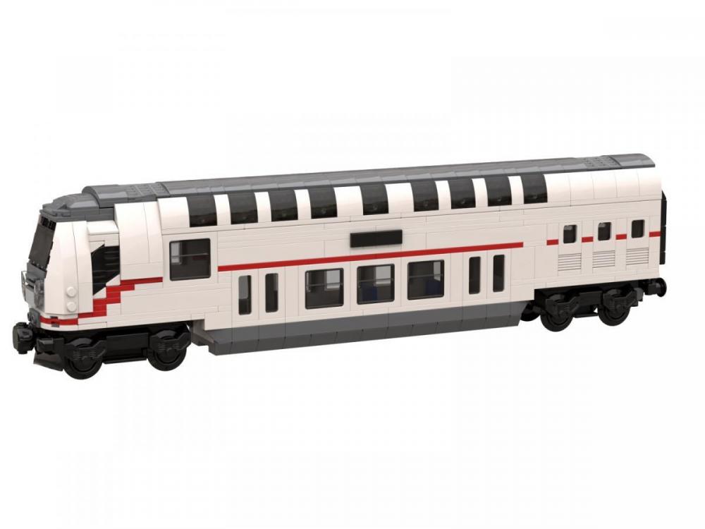 Wagon sterowniczy BR 146 biało czerwony – klocki kompatybilne z LEGO