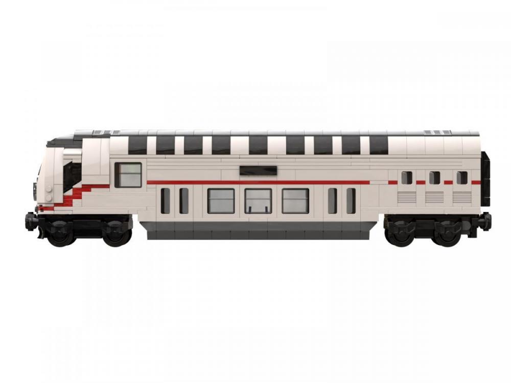 Wagon sterowniczy BR 146 biało czerwony – klocki kompatybilne z LEGO