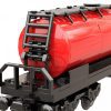 Wagon towarowy cysterna kolejowa zielona z klocków pasujących do LEGO