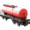 Wagon towarowy cysterna kolejowa zielona z klocków pasujących do LEGO