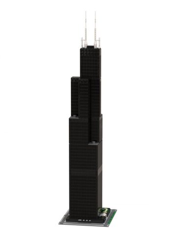 Willis Tower z Chicago z klocków: ponad metr wysokości! Zamiennik LEGO