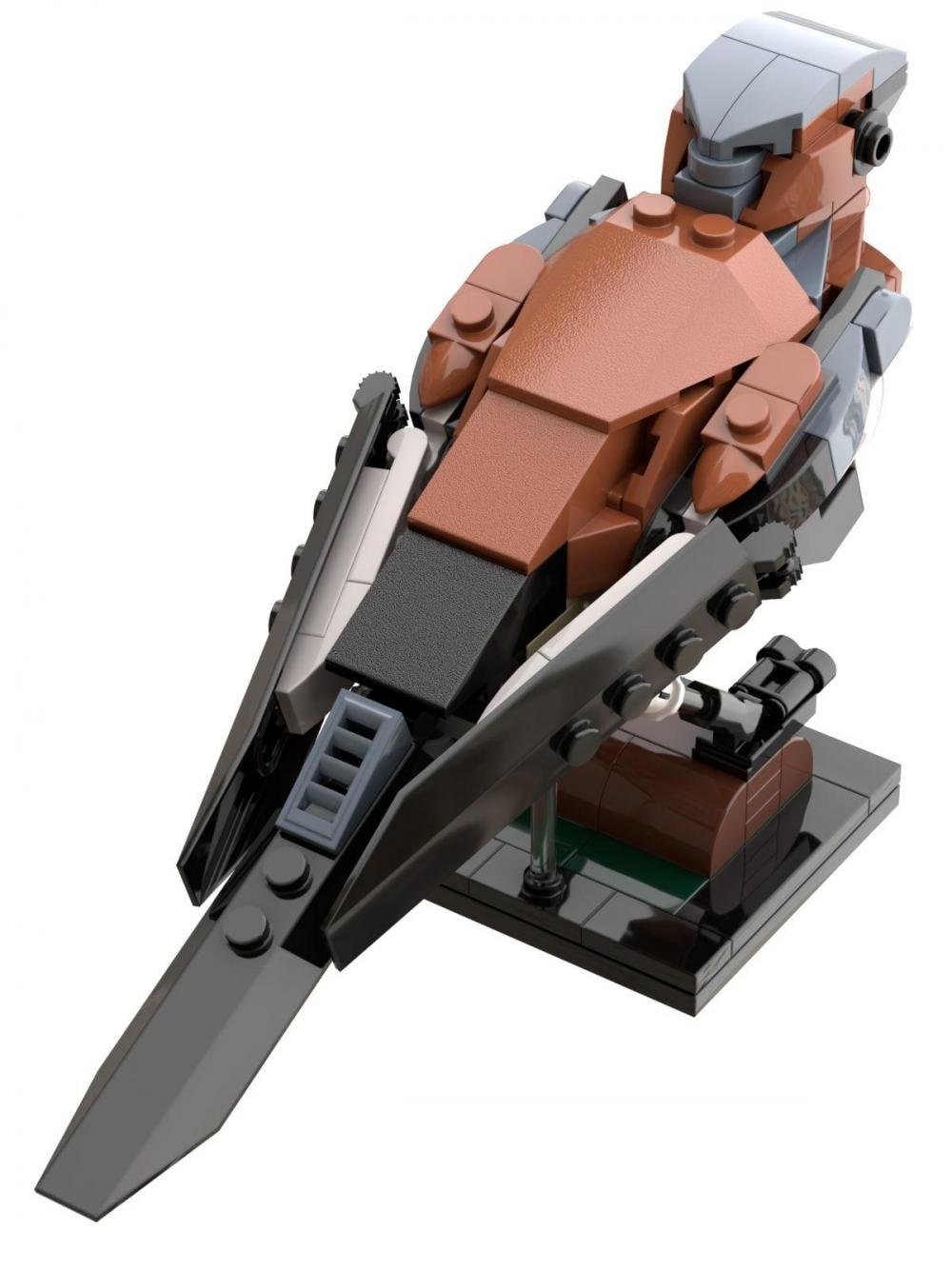 Zięba zwyczajna ptak z klocków kompatybilnych z LEGO