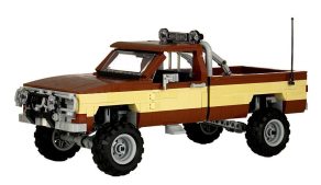 1984 GMC Pick Up Fall Guy Colt Seavers BlueBrixx – zamiennik LEGO