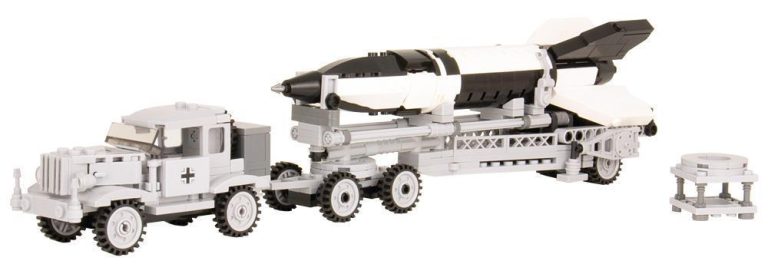 Hanomag z rakietą V2 i rampą startową BlueBrixx – zamiennik LEGO