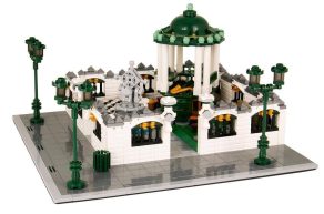 Park z pawilonem i fontanną BlueBrixx – kompatybilne z LEGO