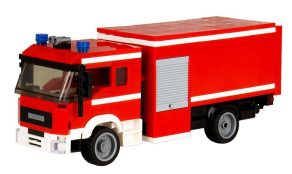 Straż pożarna TGM GW-L2 BlueBrixx z klocków kompatybilnych z LEGO