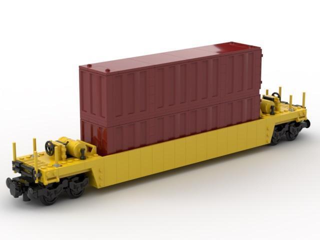 Amerykański wagon USA kontenerowy 40 stóp BlueBrixx zamiennik LEGO