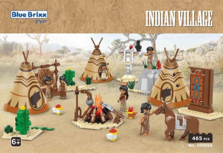 Indiańskie tipi i figurki Western zamiennik LEGO – BlueBrixx-Pro
