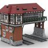 Nastawnia kolejowa LEGO zamiennik BlueBrixx podwójny tor