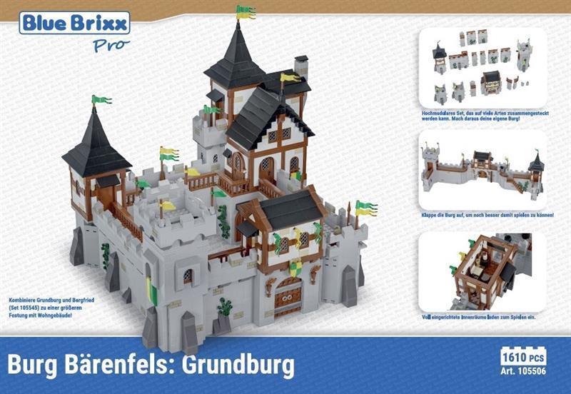 Zamek LEGO średniowiecze zamiennik BlueBrixx-Pro Burg Bärenfels