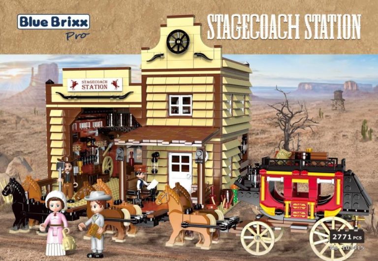 Western poczta i stacja BlueBrixx-Pro kompatybilne z LEGO