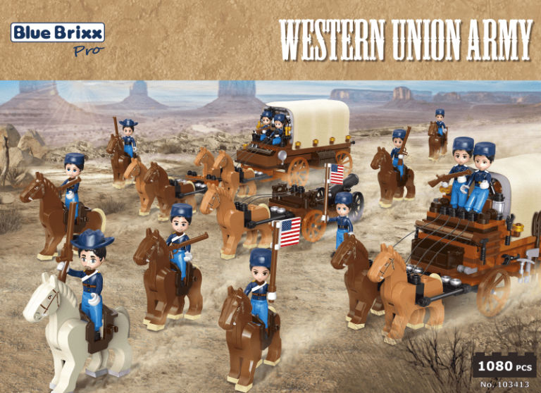 Western Union armia figurki BlueBrixx-Pro kompatybilne z LEGO