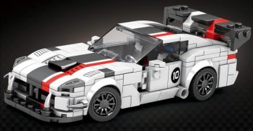 Biały viper z numerem 10 klocki Reobrix 683 – alternatywa LEGO