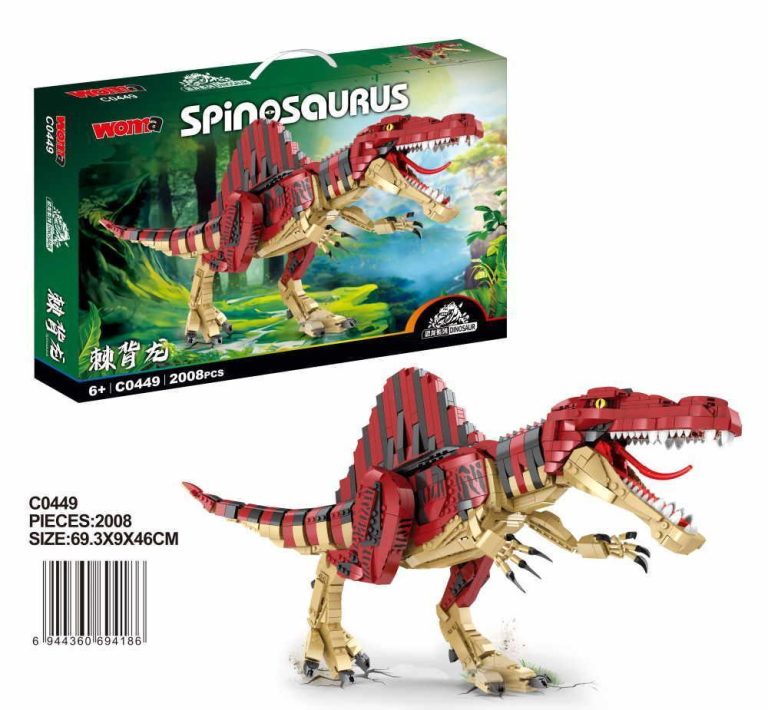 Dinozaur Woma Spinozaur z klocków kompatybilnych z LEGO