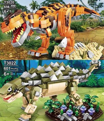 Dinozaury dla dzieci - małe zestawy z klocków kompatybilnych z LEGO