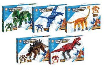 Dinozaury z klocków - zabawki 2 w 1 oraz 3 w 1 kompatybilne z LEGO