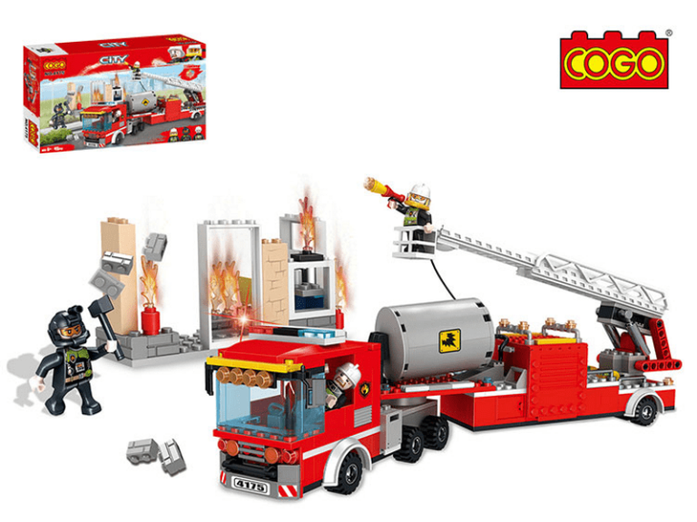 Długi wóz straży pożarnej Cogo 4175 – klocki kompatybilne z LEGO
